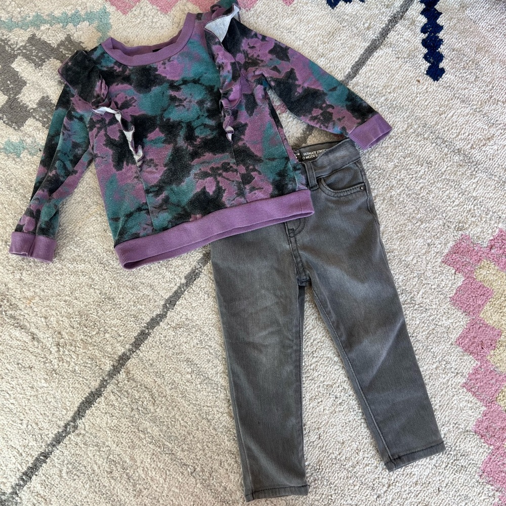 Cat & Jack / Art Class Jeggings and Sweatshirt Size 18 Months